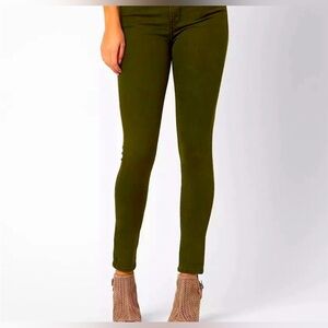 Just Black Skinny Jeans In Olive Green Color, Size 28P